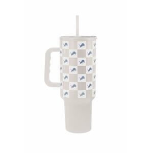 NEW Detroit Lions 40oz Tumbler Cup Handle Straw Insulated NFL Game Day Gift Luxe